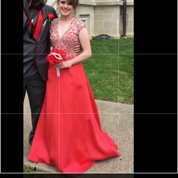 red prom dress size 4